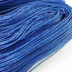 Вощеный шнур 1 мм, цвет Синий, отрез 1 м
