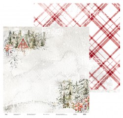 Двусторонний лист бумаги FANTASY коллекция "Уютная зима - 5", размер 30*30см, 190 гр  