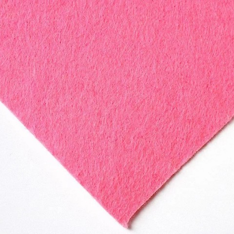 Фетр декоративный "Розовый", размер А4,толщина 1 мм, 1 шт