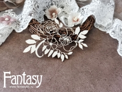 Чипборд Fantasy "Цветы 3511", размер 12*7,5 см