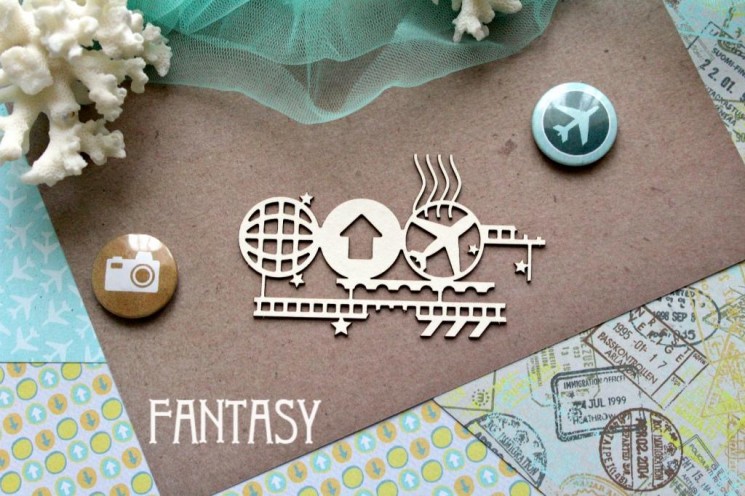 Chipboard Fantasy "Journey 856" size 9.3*5.5 cm