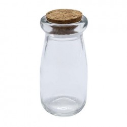 Бутылочка стеклянная с пробковой крышкой, 1 шт, размер 5Х10 см