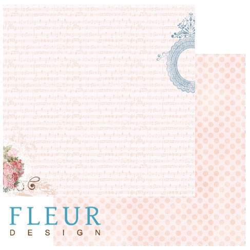 Double-sided sheet of paper Fleur Design Sunny summer "Harmony", size 30. 5x30. 5 cm, 190 g/m2