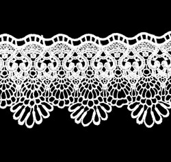 White lace guipure, width 8.5 cm, cut 50 cm
