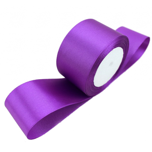 Satin ribbon "Dark purple", width 2.5 cm, length 5.6 m