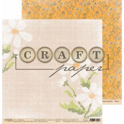Двусторонний лист бумаги CraftPaper Цветик-семицветик "Рукодельница" размер 30,5*30,5см, 190гр