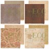 Set of double-sided EcoPaper "Old letters" 12 sheets, size 30.5*30.5 cm, 250 gr/m2