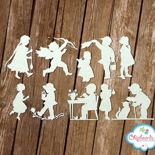 Чипборд "Дети", размер 5х4,5 см