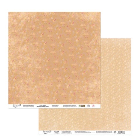 Double-sided sheet of paper Mr. Painter "Tea rose-3" size 30. 5X30. 5 cm, 190g/m2