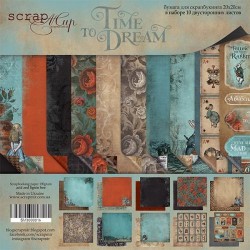 Набор двусторонней бумаги ScrapМир "Time to Dream", 10 листов, размер 20*20 см, 190 гр/м2