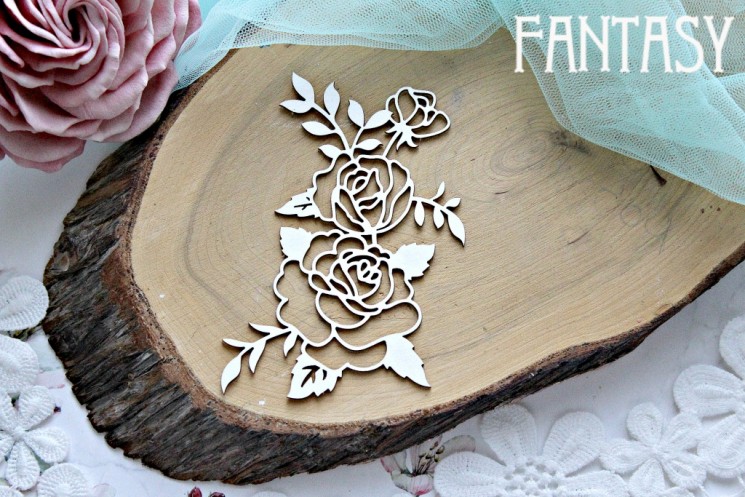 Chipboard Fantasy "Bouquet of roses 620" size 10*6 cm