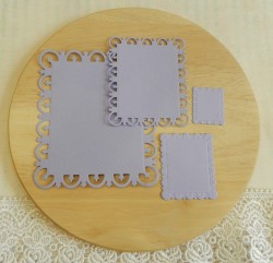 Cutting of the frame No. 1 lilac design paper mother of pearl 290 gr.
