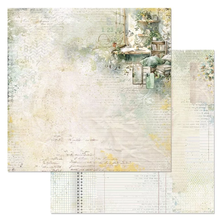 Двусторонний лист "Школьная жизнь. Естествознание", размер 30*30 см, 180гр (ScrapMania)