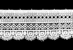 White lace guipure, width 7 cm, cut 50 cm