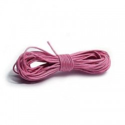 Вощеный шнур 1 мм, цвет Темно-розовый, отрез 1 м