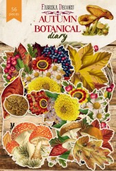 Набор высечек Fabrika Decoru коллекция "Autumn botanical diary" 56 шт, 250 гр/м2