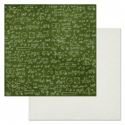 Двусторонний лист бумаги ScrapMania "Школьный вальс. У доски", размер 30х30 см, 180 гр/м2