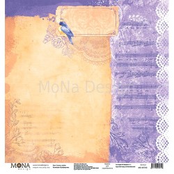 Односторонний лист бумаги MonaDesign Пробуждение "Соната о любви" размер 30,5х30,5 см, 190 гр/м2