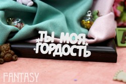 Чипборд Fantasy "Надпись «Ты моя гордость» 2145" размер 5,8*2,5 см
