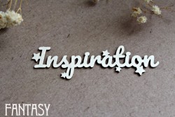 Чипборд Fantasy надпись "Inspiration 1298" размер 8*2 см