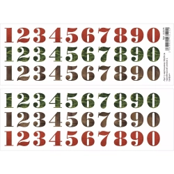 Лист с картинками 10х30 см "Дембельский альбом 2. Цифры" (ScrapMania)