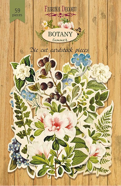 Set of die-cuts Fabrika Decoru collection "Botany summer" 58 pcs, 250 gr/m2