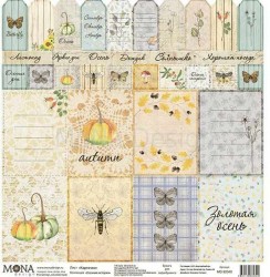 One-sided sheet of paper MonaDesign Autumn history 