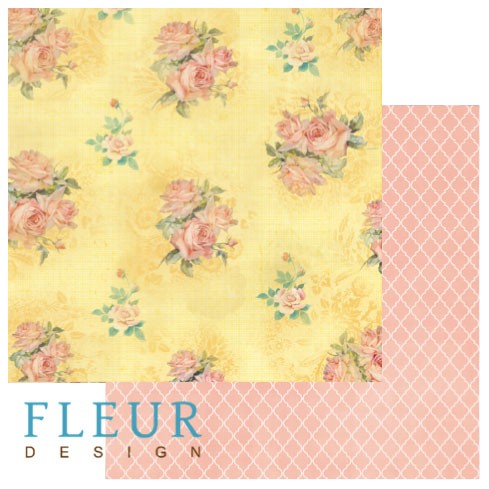 Double-sided sheet of paper Fleur Design Follow the dream "Blooming field", size 30. 5x30. 5 cm, 190 g/m2