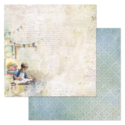 Двусторонний лист "Школьная жизнь. Русский язык", размер 30*30 см, 180гр (ScrapMania)