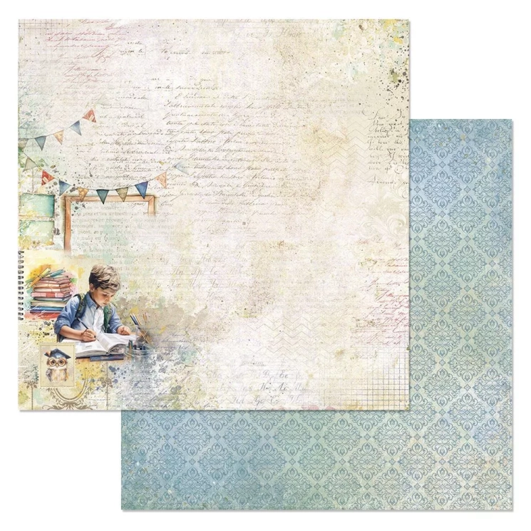 Двусторонний лист "Школьная жизнь. Русский язык", размер 30*30 см, 180гр (ScrapMania)