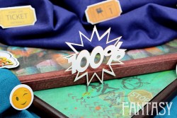 Чипборд Fantasy Комикс " 100%  2065" размер 6,4*6,5см