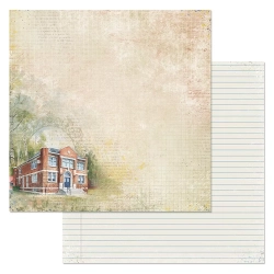Двусторонний лист "Школьная жизнь. История", размер 30*30 см, 180гр (ScrapMania)