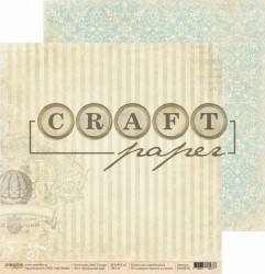Двусторонний лист бумаги CraftPaper Bon Voyage "Воздушный шар" размер 30,5*30,5см, 190гр