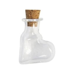 Стеклянная бутылочка с пробкой 1шт, размер 2,0х2,5см
