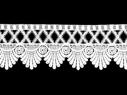 White lace guipure, width 10 cm, cut 50 cm