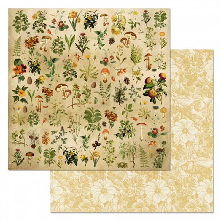 Double-sided sheet of ScrapMania paper " Divination. Forest collection", size 30x30 cm, 180 g/m2