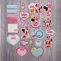 Набор декоративных элементов АртУзор "Minnie Mouse Baby" 24 элемента