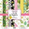 Set of double-sided paper for the Decor "Wild Tropics", size 20x20 cm, 200 g/m2