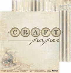 Двусторонний лист бумаги CraftPaper Bon Voyage "Попутчик" размер 30,5*30,5см, 190гр
