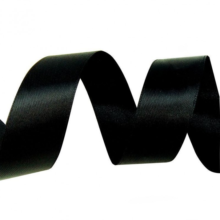 Satin ribbon "Black", width 2 cm, length 5.6 m