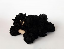 Шебби лента "Черный", ширина 1,5 см, длина 1 м