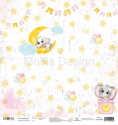 One-sided sheet of paper MonaDesign Lullaby for daughter 
