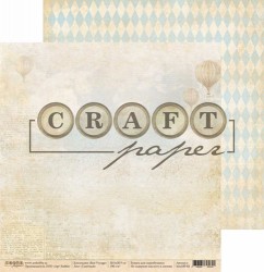 Двусторонний лист бумаги CraftPaper Bon Voyage "Газетный" размер 30,5*30,5см, 190гр