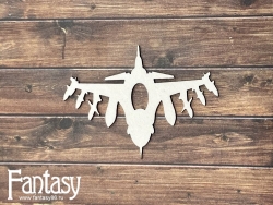 Чипборд Fantasy "Самолет  2682", размер 5*5 см 