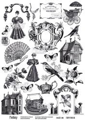 Калька для вырезания FANTASY "Винтажная рапсодия-2" размер 14*21 см, 120 гр