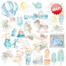 Set of double-sided paper for Decor "Dreamy baby boy", 10 sheets, size 20x20 cm, 200 gr/m2