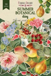 Набор высечек Fabrika Decoru коллекция "Summer botanical diary" 58 шт, 250 гр/м2