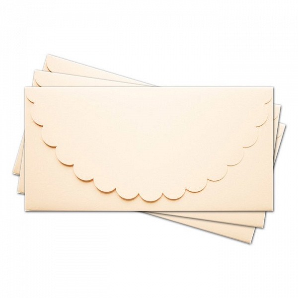 The base for the gift envelope No. 1, cream matte color, 1 piece, size 16. 5x8. 3 cm, 245 gr