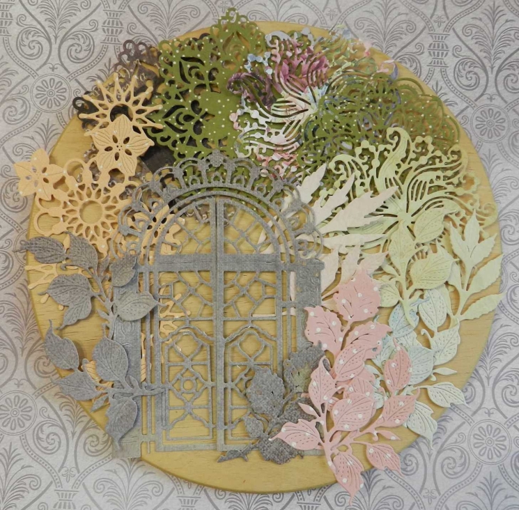 Вырубка набор 19эл. скрапбумага  разных производителей.