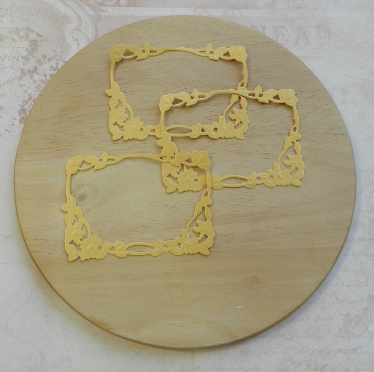 Вырубка набор рамок 3 шт. бумага перламутровая 290 гр.